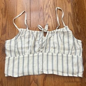 Hollister size large stripped white a blue baby cami. Never used